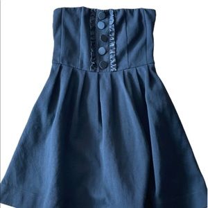 Hazel black Strapless Tuxedo Dress small